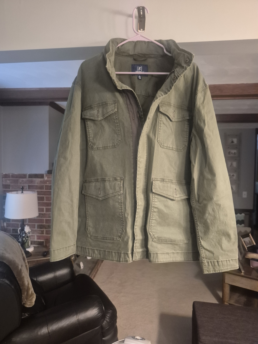 George Men's Military Field Jacket in Olive